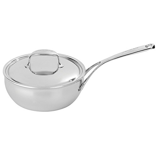 Demeyere Atlantis 2.1 Quart Conic Sauteuse Pan with Stainless Steel Lid