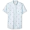 Goodthreads Men’s Standard-Fit Short-Sleeve Printed Poplin Shirt