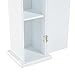 HOMCOM Toilet Paper Cabinet, Small Bathroom Corner Floor Cabinet with Doors and Shelves, Thin Storage Bathroom Organizer for Paper Shampoo, White