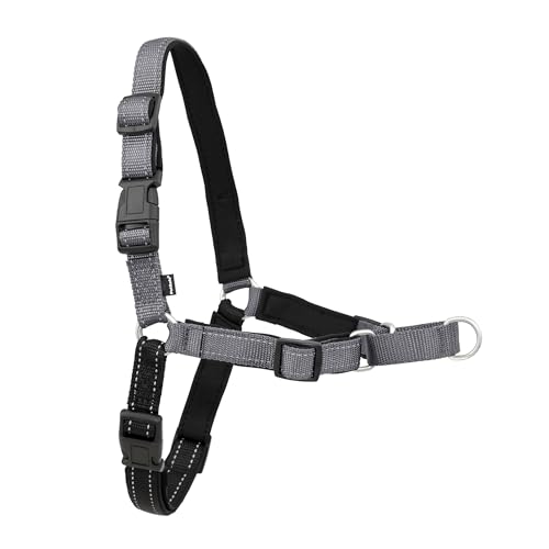 PetSafe Easy Walk Deluxe Dog Harness, No Pull Dog Harness – Perfect for Leash & Harness Training – Stops Pets from Pulling and Choking on Walks – Medium, Steel