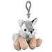 Wolf Stuffed Grey Wolf Clip Toy Keychain By Wild Life Artist
