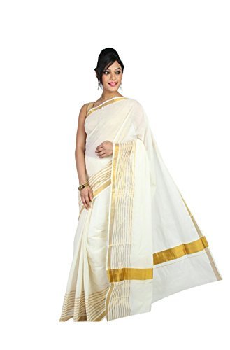 selvamani tex cotton kerala kasavu zari saree with blouse