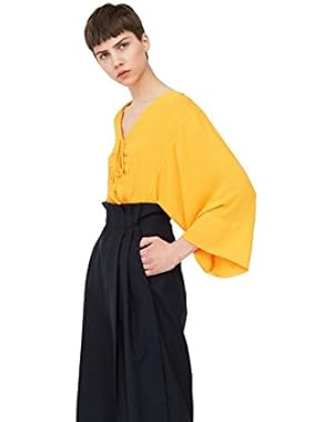 Mango Women's Ruched Detail Blouse