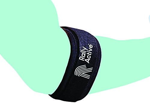 Rally Active Braces and Supports Tennis Elbow Brace with Gel Support, One Size Fits All