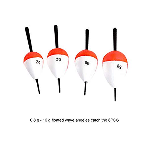 geshiglobal 10 Stück professionelle Angelposen Bobber 2g-60g mit Sticks Meeresangeln Zubehör – Bild 7