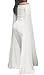 Blansdi Women Off Shoulder Cloak Cape Clubwear Party Wide Leg Pants Long Jumpsuit Romper