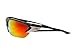 Edge Eyewear SDKAP119 Khor Black with Aqua Precision Red Mirror Lens