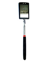 Espejo de inspección flexible con luz LED telescópica giratorio 360 para visión extra.