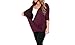 Mother Bee Women's Criss Cross Maternity and Nursing Wrap Tunic, X-Large, Purple