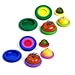 Food Cover Huggers Reusable Silicone Food Savers, Set of 8 - Assorted Colors