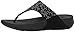 FitFlop Women's Lulu Popstud Flip Flop, Black, 6 M US