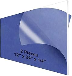 DYCacrlic 12x24 Plexiglass Sheets 1/4 inch Thick