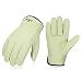 Vgo 3Pairs Unlined Men's Pigskin Leather Work Gloves, Drivers Gloves(Size L,Light Cyan,PA9501) primary