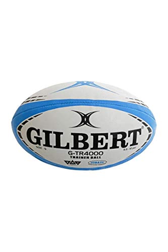 Gilbert G-TR4000 Training Rugby Ball - White/Blue - Size 5
