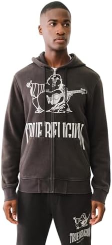 True Religion Men's Super QT Cinched Zip Up Hoodie | Hoodies for