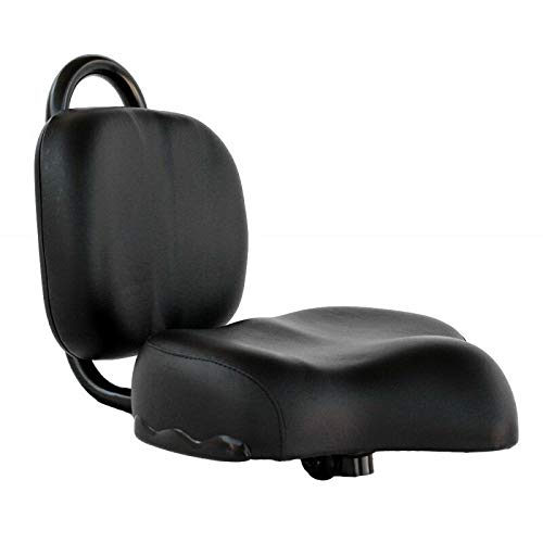 Black Bike Seat with Backrest for Lowrider Bicycle Beach Cruiser Chopper