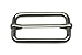 Generic Metal Silvery Rectangle Buckle with Slider Bar 1.5