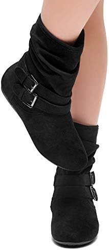 Herstyle Lindell Women's Fashion Flat Heel Calf Boots Side Zipper Slouch Ankle Booties 7 Herstyle Lindell Women's Fashion Flat Heel Calf Boots Side Zipper Slouch Ankle Booties