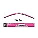 AutoTex Clix Wipers - Pink Carbon Fiber Automotive Wiper Blades - Universal Clip On Replacement Windshield-Wipers - All-Weather - Single Blade (26