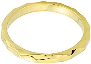 Solid 10k Yellow Gold Spike Band Baby Ring, Size 2