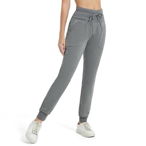 STRETCHUP Women's Fleece Lined Pants Waterproof Winter Thermal Hiking  Joggers Pants High Waisted Warm Sweatpan