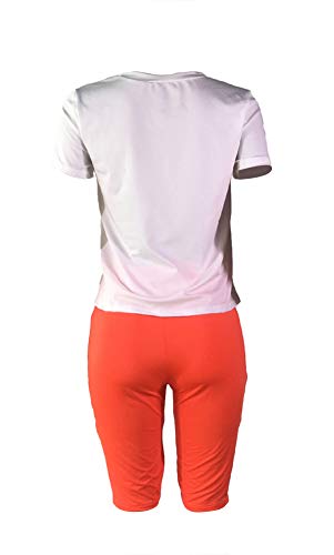 Molisry Fashion Summer Women Short Sleeve Print Top Short Pants Two Piece Outfits - Thumbnail 4