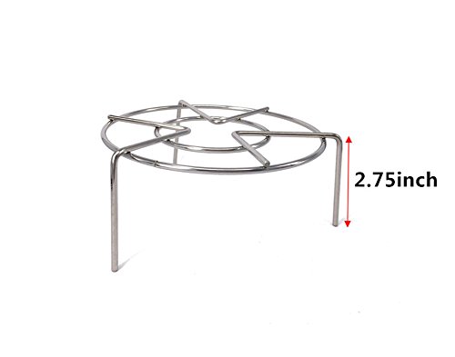 Set of 2 Heavy Duty Round Stainless Steel Steamer Rack Stand(2.75 Inch Height+1.9 Inch Height)