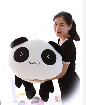 Amazon Co Jp 45cm 55cmかわいい漫画パンダぬいぐるみ笑顔の枕人形顔にハートのギフトぬいぐるみぬいぐるみカワイイソフトぬいぐるみ ホーム キッチン