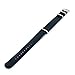 CIVO PU Leather NATO Zulu Military Swiss G10 Watch Band Strap 18mm 20mm 22mm with Stainless Steel Buckle (Black, 22mm)