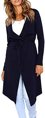 Deloreva Women Fall Cardigan Sweater - Casual Long Sleeve Open Front Knitted Lightweight Jacket Outfit