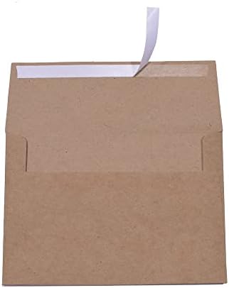 A7 Brown Kraft Paper Invitation 5 x 7 Envelopes - 50 Pack,Self Seal,For ...
