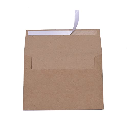 A7 Brown Kraft Paper Invitation 5 x 7 Envelopes - 50 Pack,Self Seal,For ...