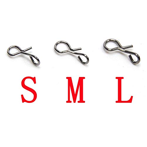 Jammas 30PCS Black Quick Change for Flies Hooks and Lures Accessories Fly Fishing Snap Hooks Size L M S - (Color: Size S 30pcs) - Thumbnail 2