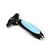 LaRoo Dog Brush for Grooming Self-cleaning Dog Rake Shedding Comb for Dogs, Cats and Horses - Blue