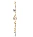 CrazyPiercing Sexy Waterdrop Zircon Dangle Navel Belly Button Ring Body Piercing Jewellery