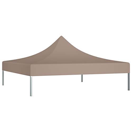 vidaXL Partyzelt Dach UV-beständig Wasserbeständig Ersatzdach Dachplane Zeltdach Ersatz Dach Plane für Gartenzelt Pavillon 3x3m Taupe 270g/m² – Bild 3