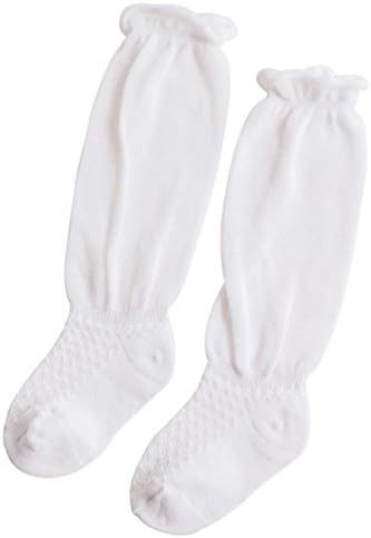 Loose Summer Baby Socks Cotton Knee High Newborn Socks Anti-Mosquito For 0-3 Years 1 Pair White 18M