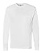 Hanes TAGLESS 6.1 Long Sleeve Tee with Pocket, M-White