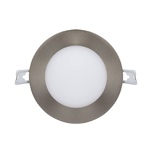 Xtricity LED Recessed Light Fixture 4 Inch Round with Driver, 5000K Daylight, 12W, 720 Lumens, 120V, Low Profile, Dimmable, Energy Star and IC Rated, Brushed Nickel Trim, 1 Pack