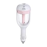 2 in 1 Car Humidifier & Aroma Diffuser, Megadream 180 Degree Rotation Mini Portable Mist Ultrasonic Essential Oils Aromatherapy Diffuser and Water Purifier - 2 Hours Auto Off Function - Black (Pink)