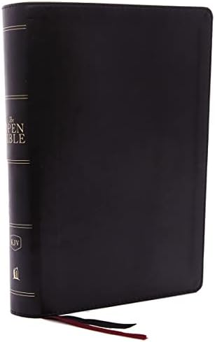 The NKJV, Open Bible, Black Leathersoft, Red Letter, Comfort Print