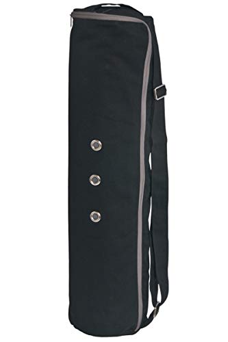 MERU Dual Air-flow Zipper 3 Storage Pockets Yoga Mat Bag, Large – Black