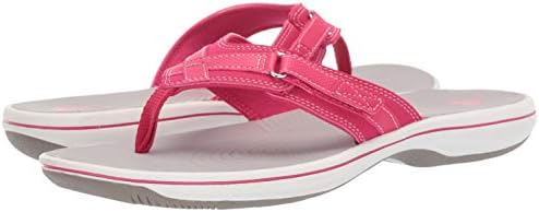 clarks pink flip flops