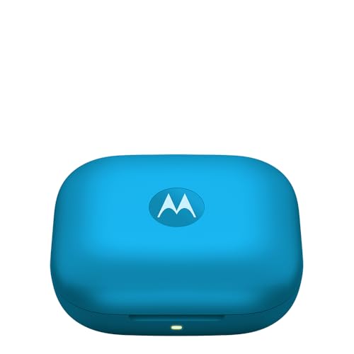 Audífonos Moto Buds Bass, cancelación de Ruido Inteligente, ultraligeros y Repelente al Agua Azul