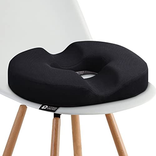 Donut Pillow Hemorrhoid Tailbone Cushion Small Black Seat Cushion