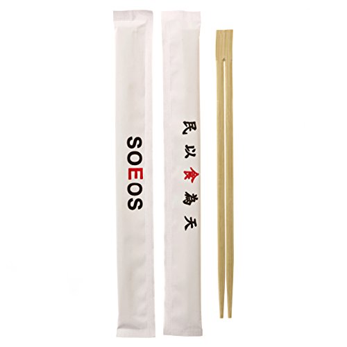 Premium Disposable Chopsticks Bamboo (12 sets), Sushi Noodle Dispoasable Chopsticks Bulk, 9