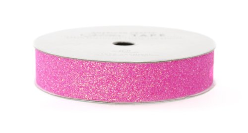 American Crafts Glitter Tape, Begonia, 5/8-Inch