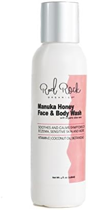 Red Rock Organics Coconut Oil Face &amp; Body Wash with Manuka Honey and Organic Aloe Vera-Naturally Antibiotic &amp; Anti-fungal | No Parabens, Sulfates or Synthetic Fragrance- Safe for Sensitive Skin