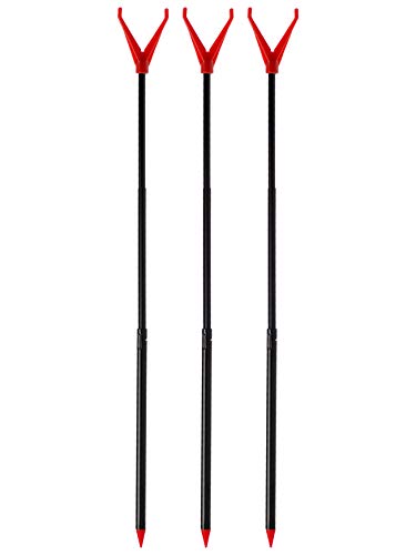 Zite Fishing Teleskop-Rutenhalter Set 30-75cm - 3 STK Rutenständer Angelruten-Halter - V-Rutenauflagen Schnurlauf-Kerbe