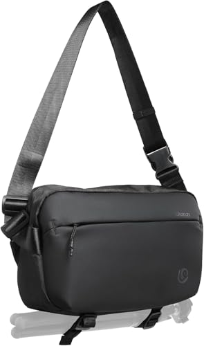 ULANZI Camera Sling Bag, Waterproof Camera Case with Tripod Holder, DSLR/SLR/Mirrorless Camera Bags Crossbody for Photographers - Black 10L Capacity